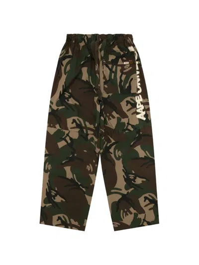 Aape By A Bathing Ape Camouflage-print Trousers In Green