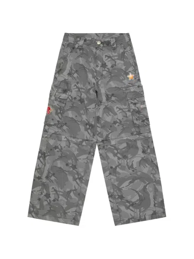 Aape By A Bathing Ape Camouflage-print Zip-off Cargo Pants In Grey