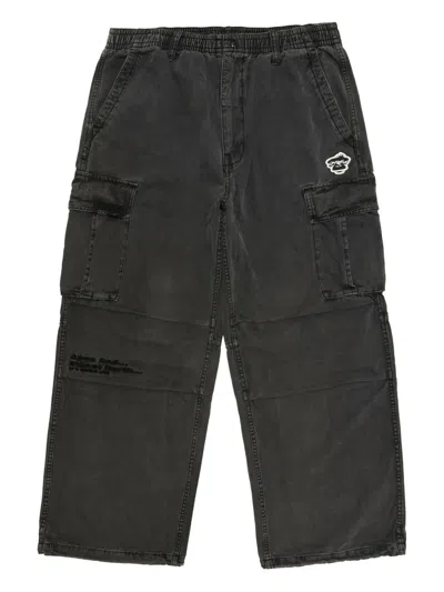 Aape By A Bathing Ape Cargo Patch Trousers In Gray