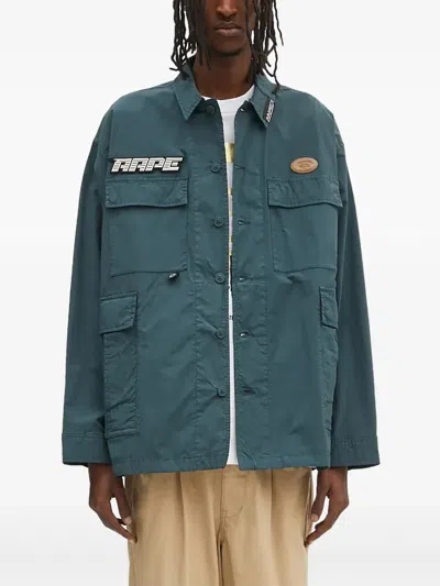 Aape By A Bathing Ape Cargo-pocket Overshirt In Black