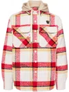 Aape By A Bathing Ape Check-pattern Hooded Jacket In Red