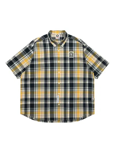 Aape By A Bathing Ape Checked Shirt In Blue