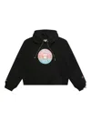 Aape By A Bathing Ape Circular-logo Cotton Hoodie In Black