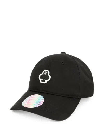 Aape By A Bathing Ape Clover Moonface Logo Cap In Black