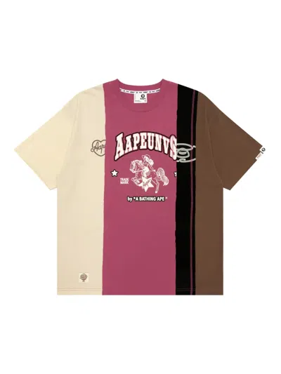 Aape By A Bathing Ape Colour-block T-shirt In Pink