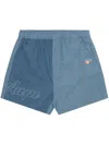 Aape By A Bathing Ape Colour-block Track Shorts In Blue