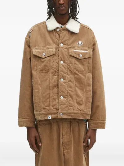 Aape By A Bathing Ape Corduroy Jacket In Brown