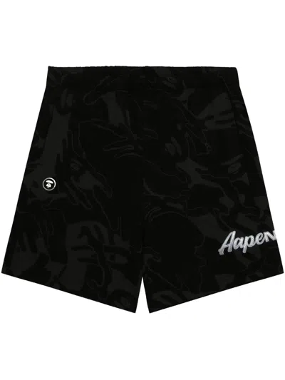 Aape By A Bathing Ape Cotton-blend Shorts In Black