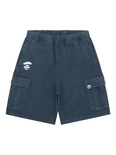 Aape By A Bathing Ape Cotton-blend Shorts In Blue