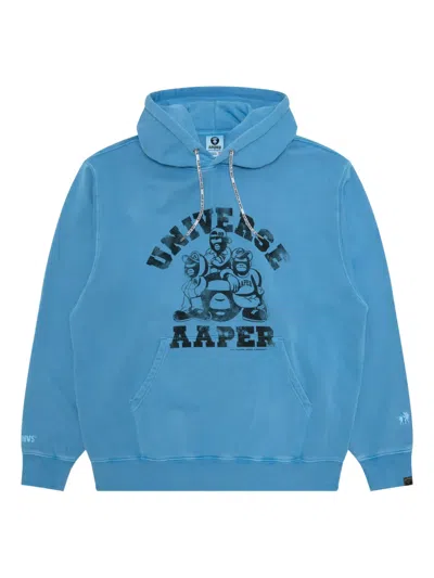 Aape By A Bathing Ape Cotton Hooded Sweatshirt In Blue