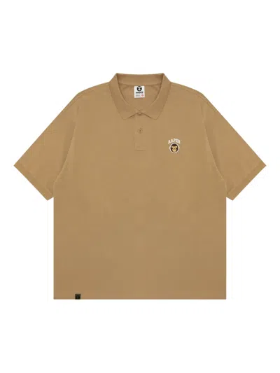 Aape By A Bathing Ape Cotton Polo Shirt In Neutrals