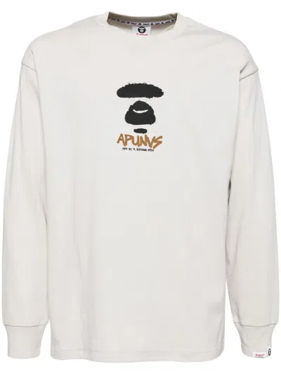 Aape By A Bathing Ape Cotton T-shirt In White