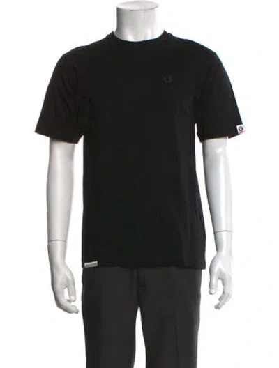 Pre-owned Aape By A Bathing Ape Crew Neck Short Sleeve T-shirt In Black