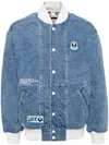 Aape By A Bathing Ape Denim Bomber Jacket In Blue
