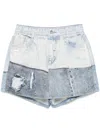 Aape By A Bathing Ape Denim Shorts In 蓝色