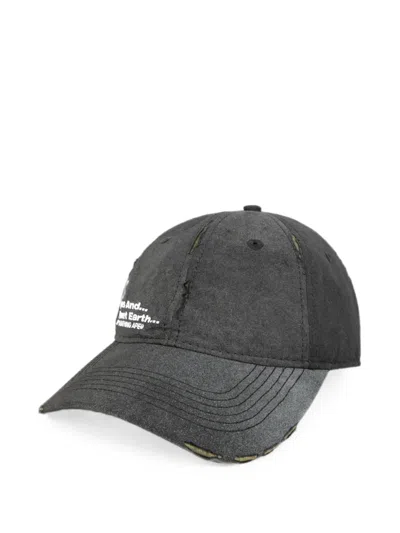Aape By A Bathing Ape Distressed Logo-embroidered Cap In Gray