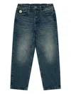Aape By A Bathing Ape Elasticated Logo-patch Jeans In Blue