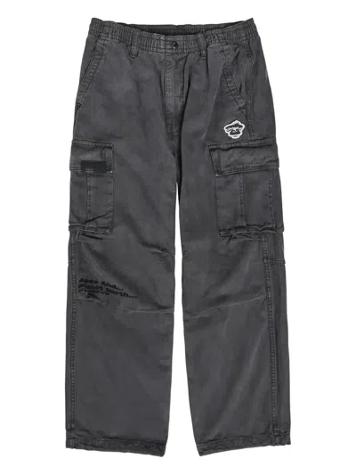 Aape By A Bathing Ape Elasticated-waist Cargo Trousers In Gray