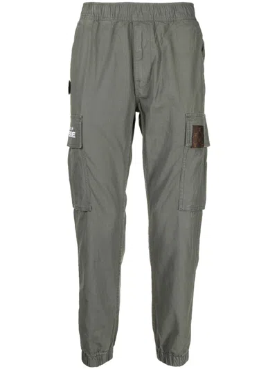 Aape By A Bathing Ape Elasticated-waistband Cargo Trousers In Grün