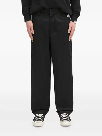 Aape By A Bathing Ape Elasticated-waistband Trousers In Black