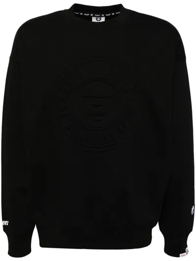 Aape By A Bathing Ape Embossed Logo-print Sweatshirt In Black
