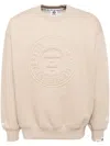 Aape By A Bathing Ape Embossed Logo-print Sweatshirt In Neutrals