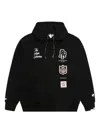 Aape By A Bathing Ape Embroidered Long-sleeve Hoodie In Black