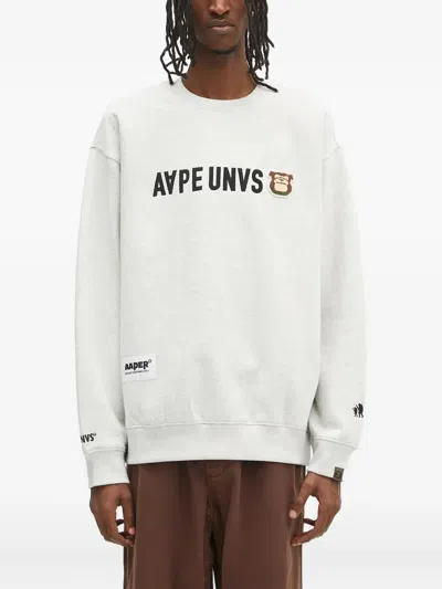 Aape By A Bathing Ape Embroidered Sweatshirt In Yellow