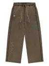 Aape By A Bathing Ape Embroidered Track Pants In Brown