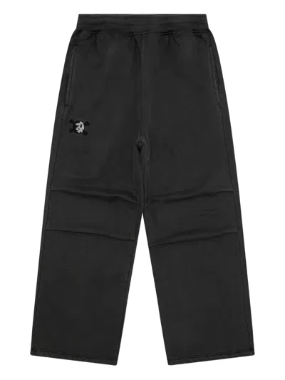 Aape By A Bathing Ape Embroidered Trousers In Black