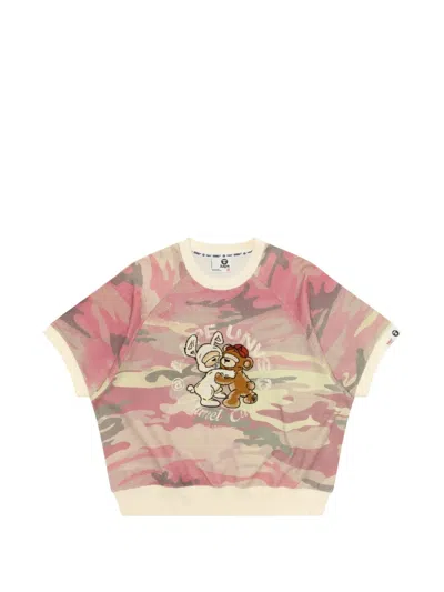 Aape By A Bathing Ape Embroidered T-shirt In Multi