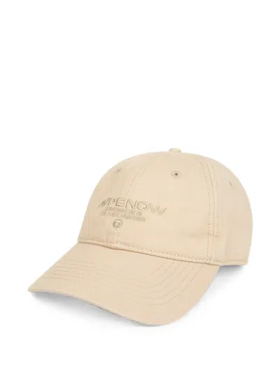 Aape By A Bathing Ape Embroidered-logo Curved-brim Cap In Neutral