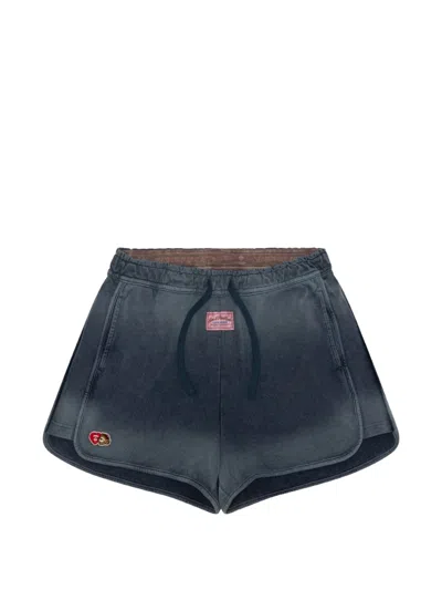 Aape By A Bathing Ape Embroidery Shorts In Blue