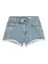 Aape By A Bathing Ape Frayed Denim Shorts