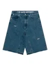 Aape By A Bathing Ape Frayed Denim Shorts