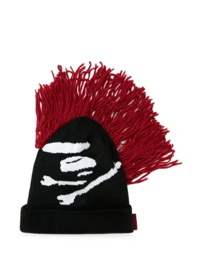 Aape By A Bathing Ape Fringed Beanie Hat In Black