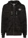 Aape By A Bathing Ape Graffiti-print Hooded Jacket In Grey