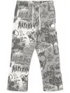 Aape By A Bathing Ape Graffiti-print Track Pants In Grey