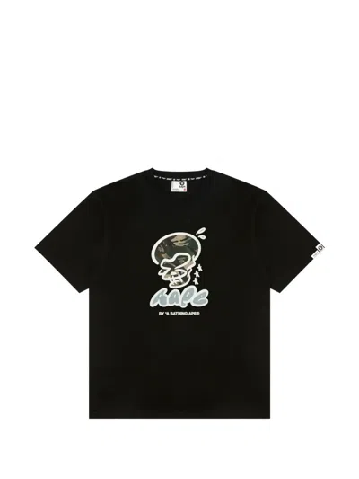 Aape By A Bathing Ape Graffiti-print Skull T-shirt In Black