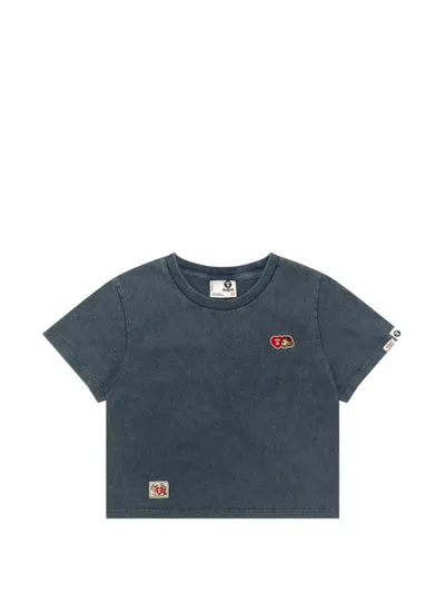 Aape By A Bathing Ape Graphic Appliqué T-shirt In Blue