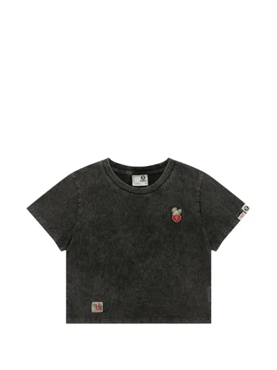 Aape By A Bathing Ape Graphic Embroidered T-shirt In Gray