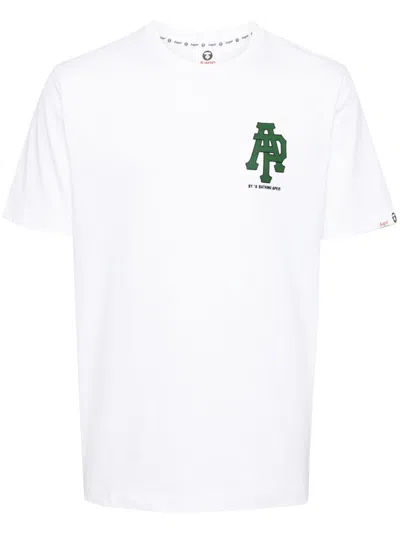 Aape By A Bathing Ape Graphic-print Cotton T-shirt In 白色