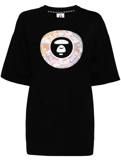 Aape By A Bathing Ape Logo-print Cotton T-shirt In Black