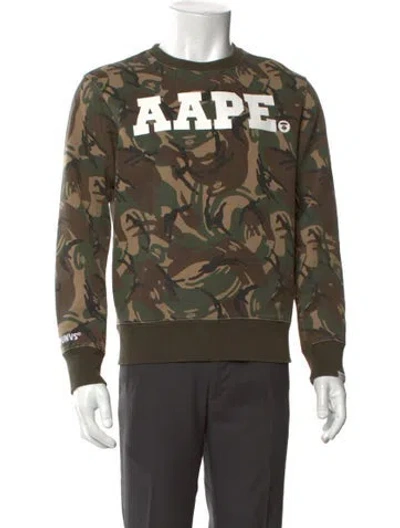 Pre-owned Aape By A Bathing Ape Graphic Print Crew Neck Sweatshirt In Multi