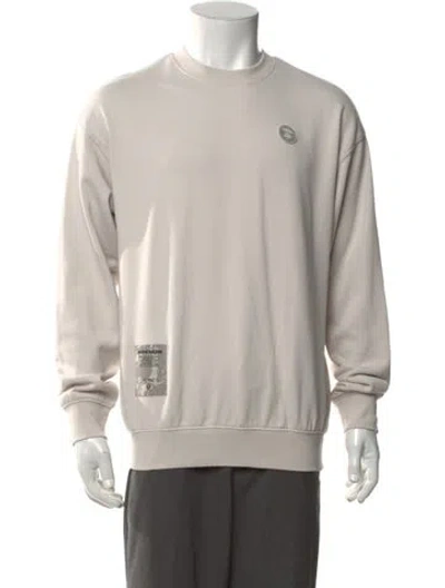 Pre-owned Aape By A Bathing Ape Graphic Print Crew Neck Sweatshirt In Neutrals