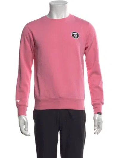 Pre-owned Aape By A Bathing Ape Graphic Print Crew Neck Sweatshirt In Pink
