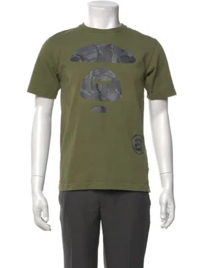 Pre-owned Aape By A Bathing Ape Graphic Print Crew Neck T-shirt In Green