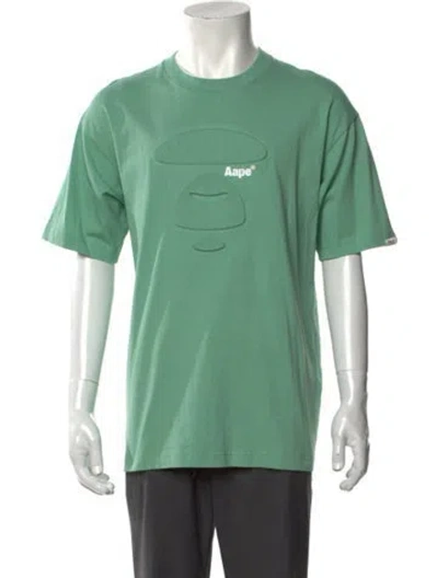 Pre-owned Aape By A Bathing Ape Graphic Print Crew Neck T-shirt In Green