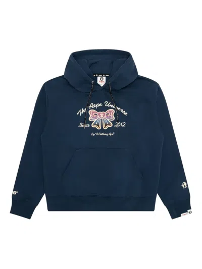 Aape By A Bathing Ape Graphic-print Hoodie In Blue