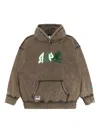 Aape By A Bathing Ape Graphic-print Hoodie In Brown